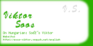 viktor soos business card